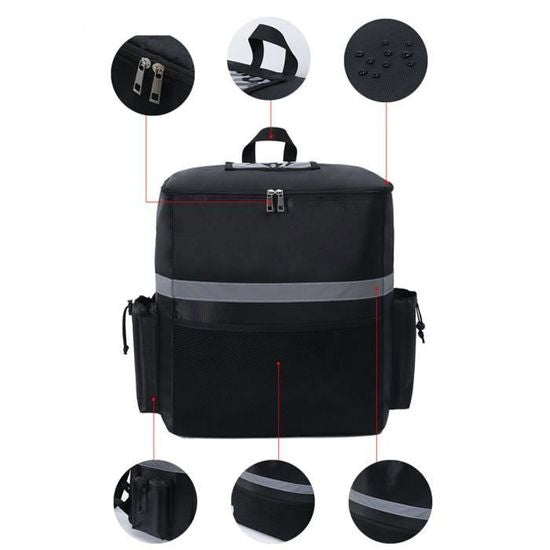 Sac de Livraison UBER Isotherme de Nourriture pizza Grande Capacité 35L - Sac à Dos livraison Chaud et Froid
